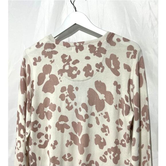 Daniel Rainn Jude Contrast Cuff Button Front Cardigan Pink Ivory Women's Large - Picture 6 of 12